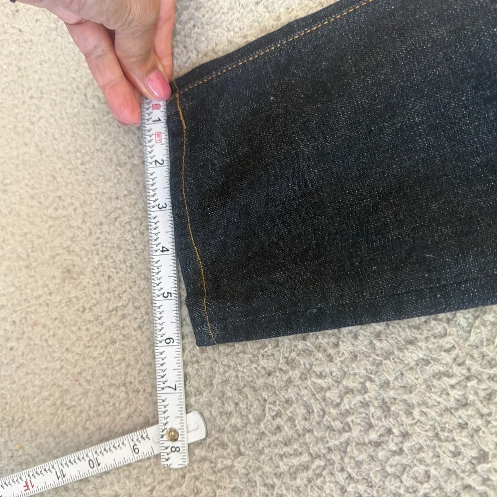 Nudie Jeans Brute Knut sz 27 x 32 Crinkle Blues Organic Cotton MSRP $240